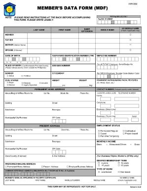 mdr form philhealth